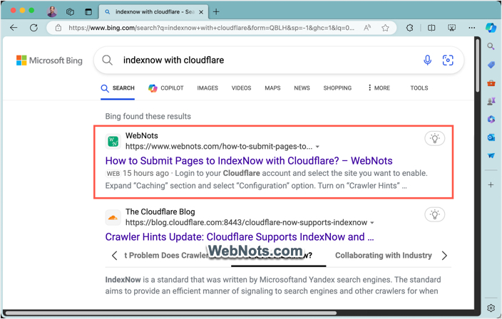 Page Indexed Instantly