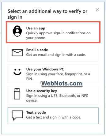 Select App Option