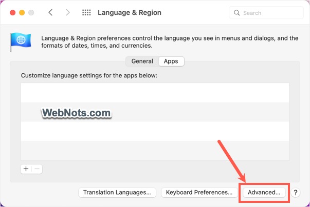 Advanced Regional Preferences