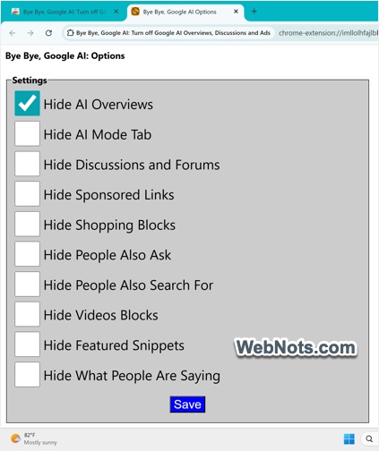 Bye Bye Google AI Options