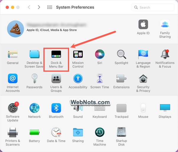 Dock and Menu Bar Preferences
