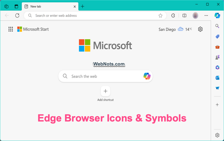 Edge Browser Icons and Symbols