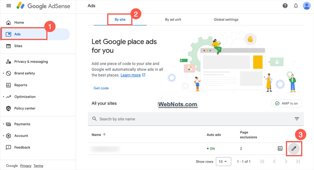 Edit Auto Ads Settings
