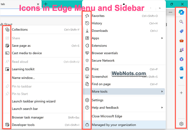 Icons in Edge Menu and Sidebar