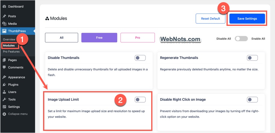 Image Upload Limit Module