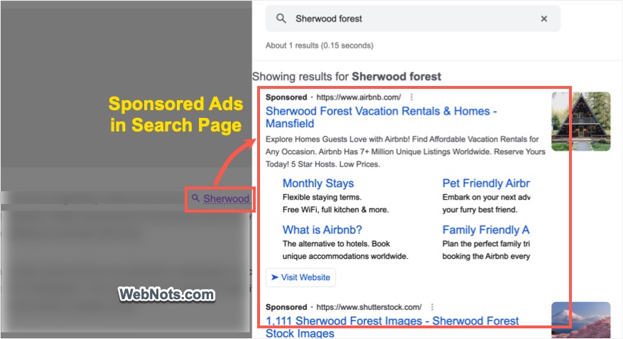 Intent Ads in Search Results