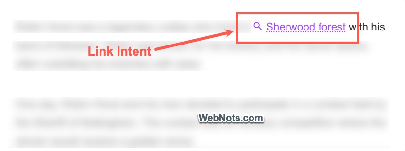 Intent Link in Content
