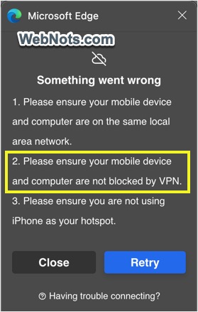 Pairing Error in Edge