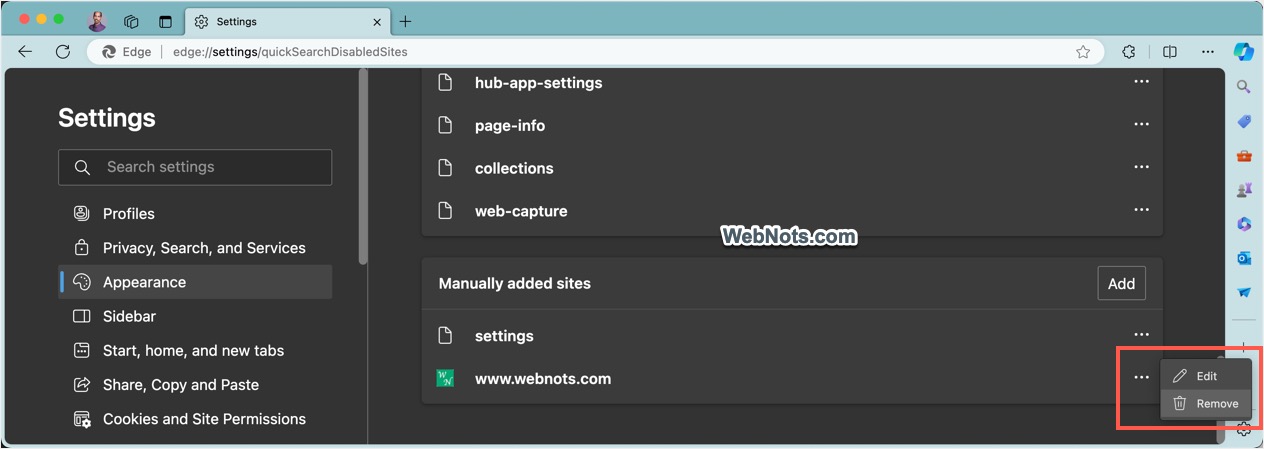 Remove Site from Disallowed List
