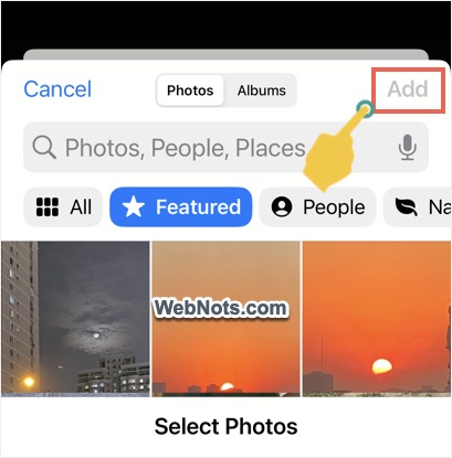 Select and Add Photos
