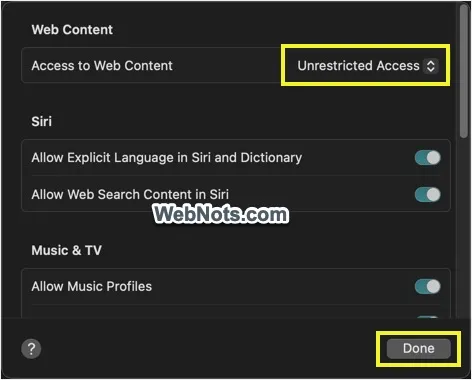 Set Unrestricted Access