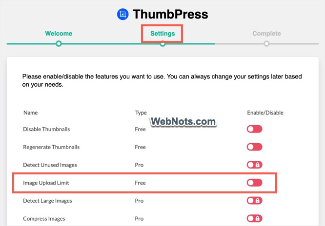 Turn On Image Upload Limit in Wizard