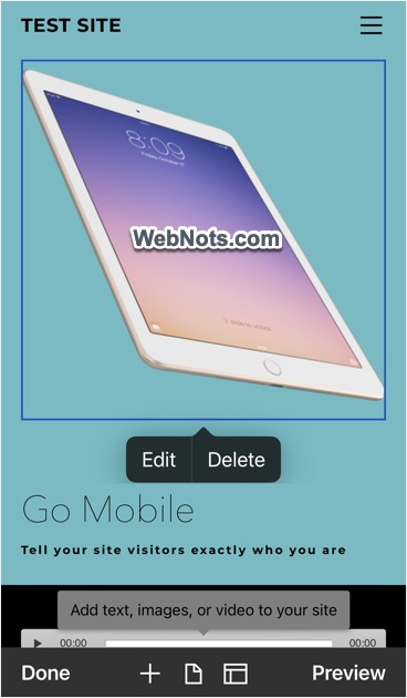 Weebly Mobile Editor