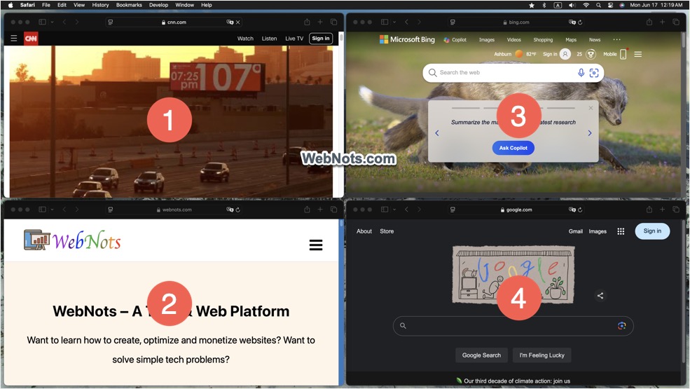 Four App Titles in Screen