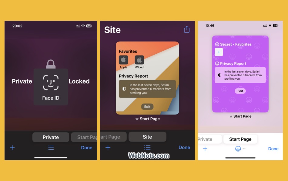 Hide Tabs in Safari Browser