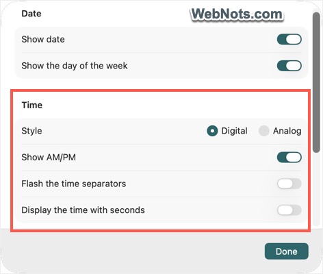 Mac Time Settings
