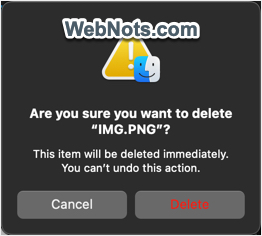 Permanent Deletion Confirmation Prompt