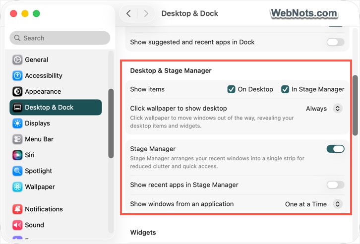 Stage Manager in Mac