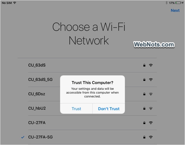 Trust Mac from iPad