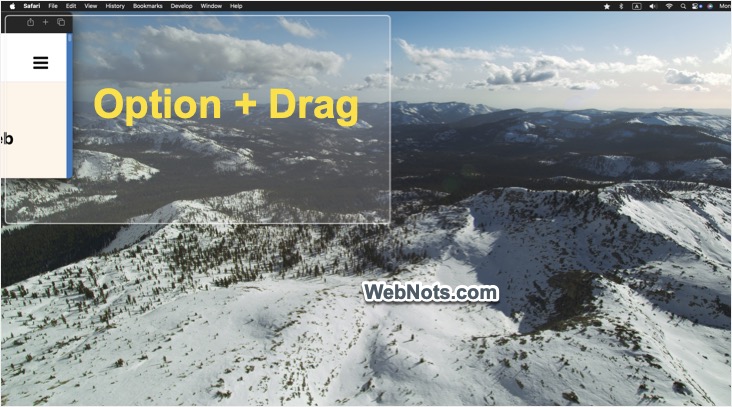 Use Option and Drag to Snap