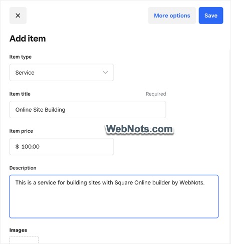 Create an Item
