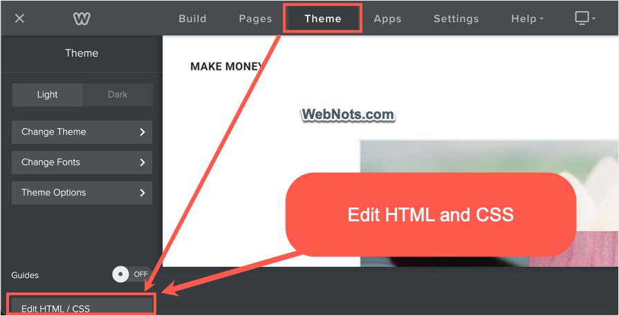 Edit HTML and CSS