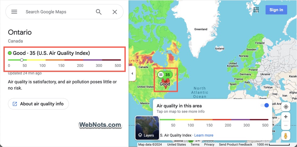 Find Air Quality of Location