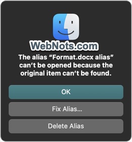 Fix or Delete Alias
