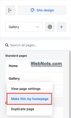 Make as Home Page