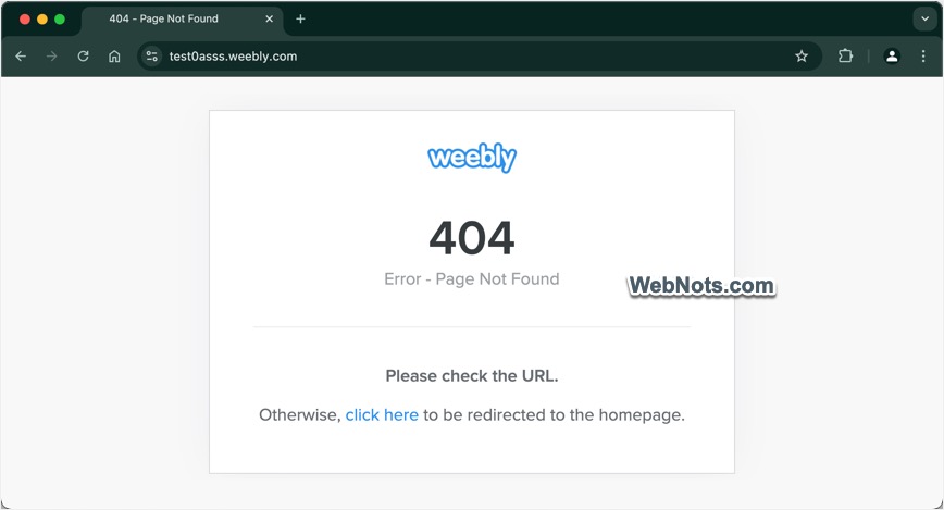 Old Site Shows 404 Error