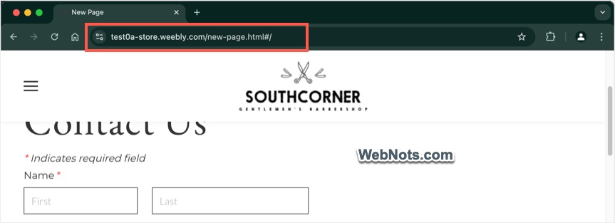 Page URL is Same as Page Name