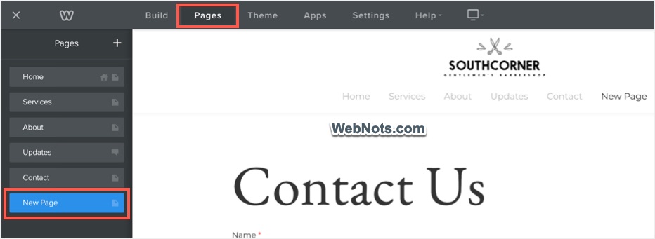 Select the Page