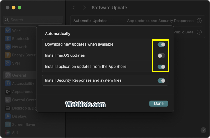 Stop Auto Download and Installation
