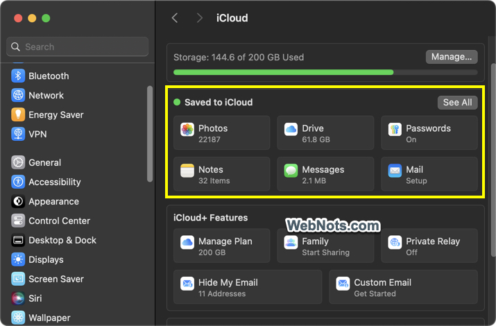 View Saved to iCloud Items