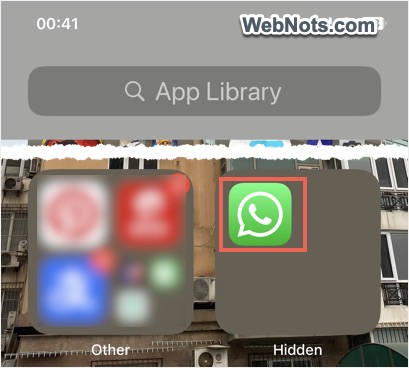 App Visible in Hidden Folder