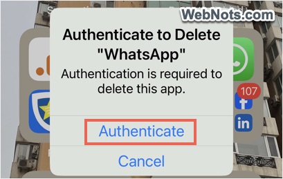 Authenticate for Deletion