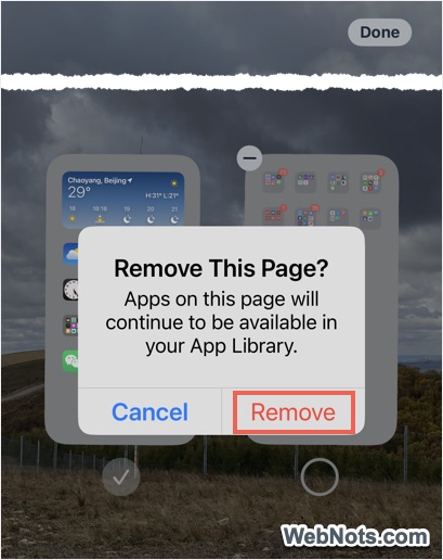 Delete Home Screen