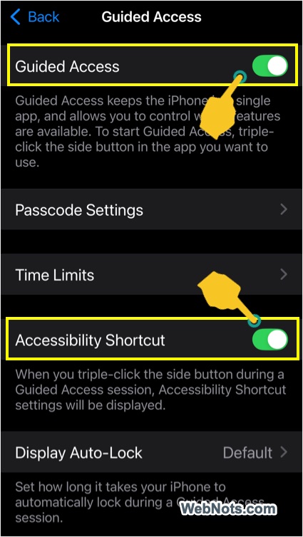 Enable Accessibility Shortcut