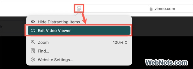 Exit Video Viewer