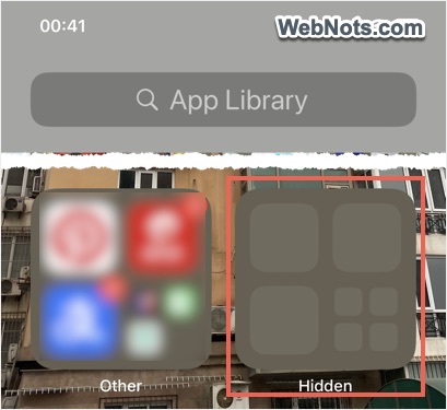 Hidden Folder in App Library