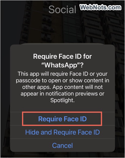 Set Face ID Protection