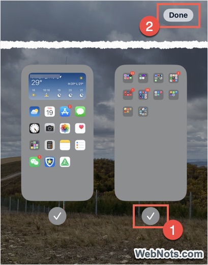 Uncheck Home Screen Preview