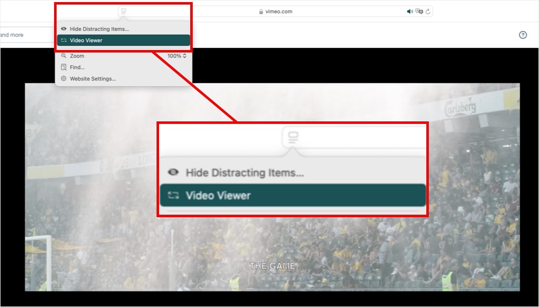 Video Viewer Mode in Safari