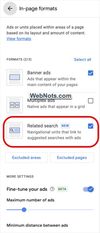Turn On Related Search Ads in AdSense