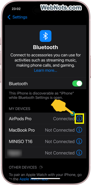 AirPods Bluetooth Connected