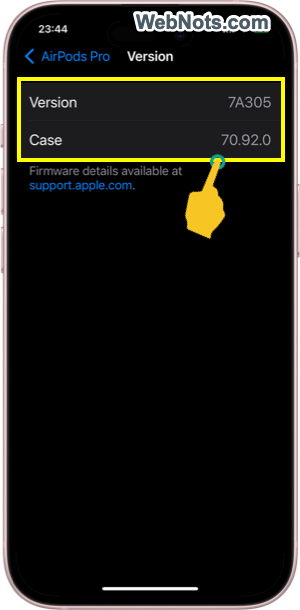 AirPods Firmware Version
