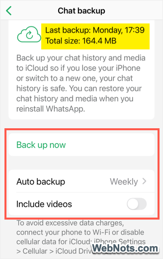 Back Up Chats