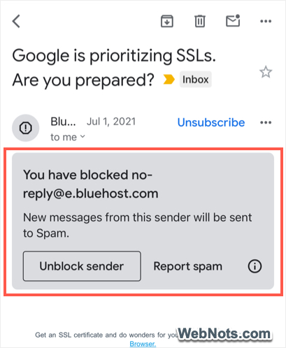 Blocked Message