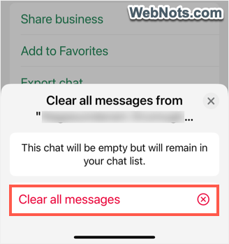 Clear All Chat Messages