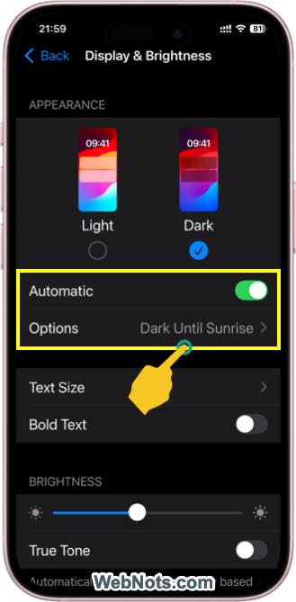 Enable Automatic Mode